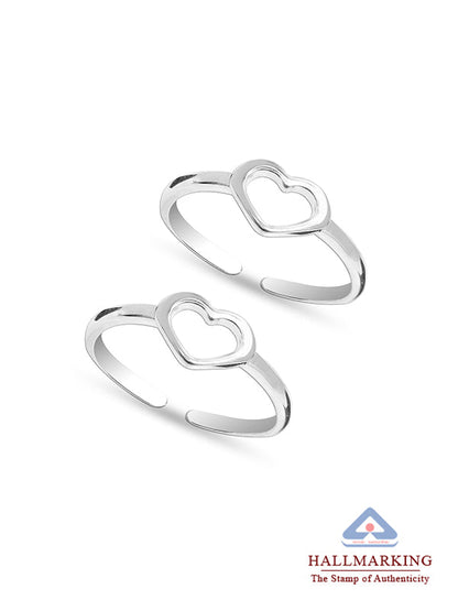 Open Heart Band Adjustable Toe Ring