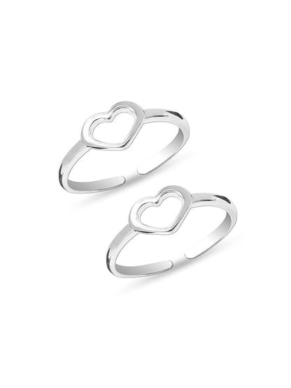 Open Heart Band Adjustable Toe Ring
