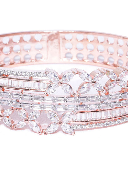 QuadShine - Floral American Diamond Bracelet For Women And Girls