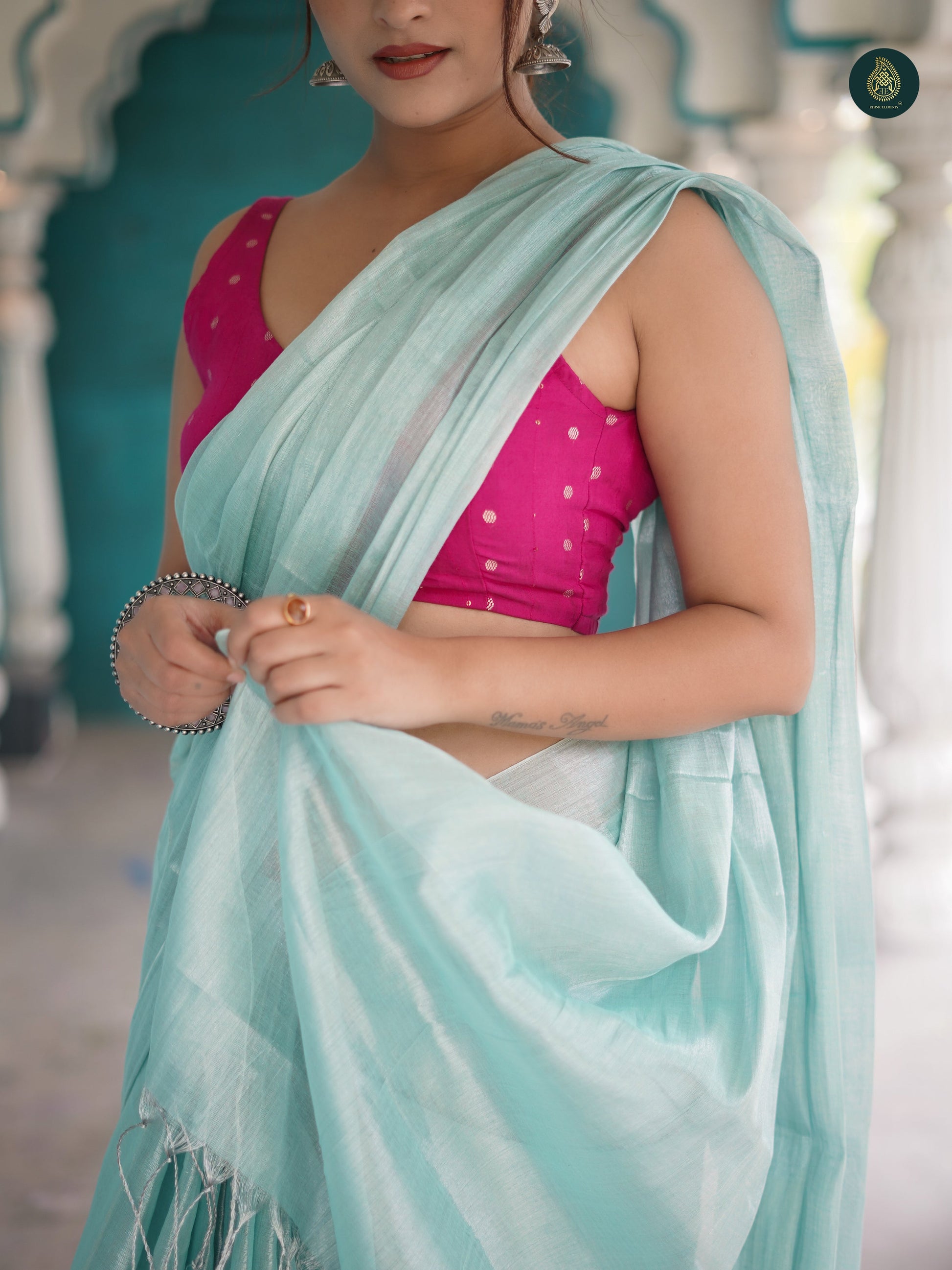 Mermaid Mul Cotton Tissue Saree