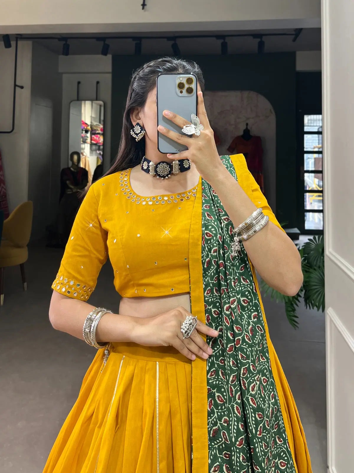 Pure Cotton Gamthi Kodi Work Navratri Special Chaniya Choli - Premium  from Ethenika.com - Just INR 4590! Shop now at Ethenika.com 