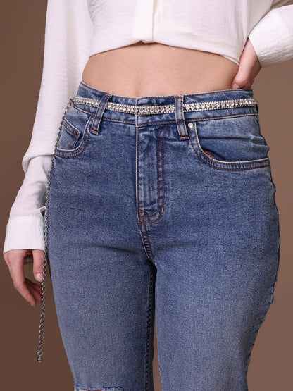 Kazo Radiance Embellished Chain Belt