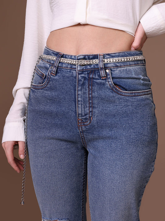 Kazo Radiance Embellished Chain Belt