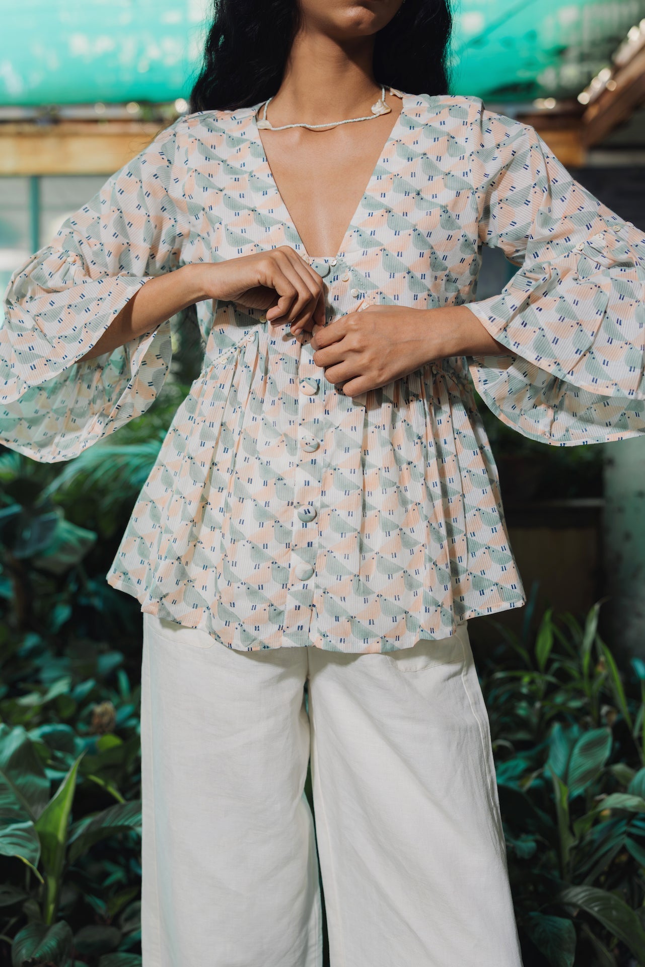 OCEAN BIRD COTTON TOP