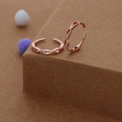 Charm Knot Rose Gold Polish 925 Silver Toering