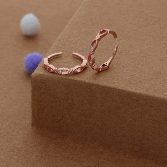 Charm Knot Rose Gold Polish 925 Silver Toering