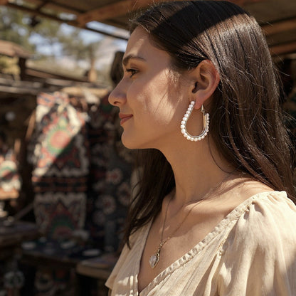 Beaded Hoops: Chic Elegance For Your Ears Earrings bead casuals Ear Rings Earrings ethnic office party Trincket Jewellry Jewelry Jewellery