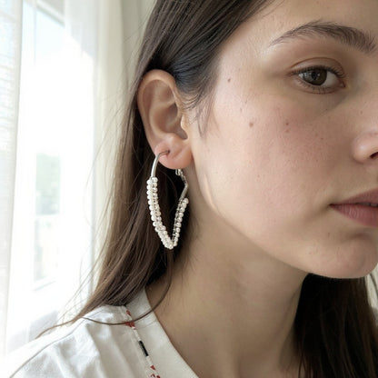 Beaded Hoops: Chic Elegance For Your Ears Earrings bead casuals Ear Rings Earrings ethnic office party Trincket Jewellry Jewelry Jewellery