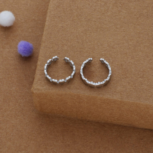 Textured Band 925 Silver Toering