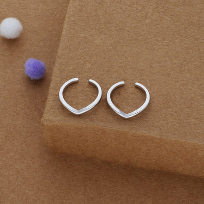 V Shape Minimal 925 Silver Toering
