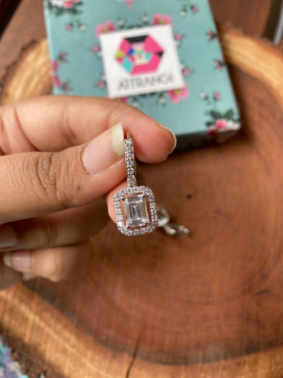 1 Carat Emerald Cut Halo Bali - Attrangi