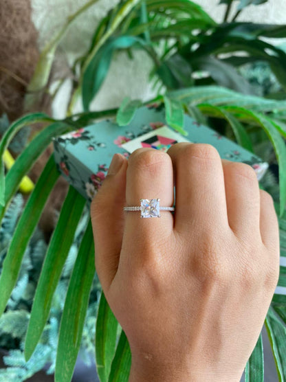 1 Carat Princess Cut Daily Wear Ring - Attrangi