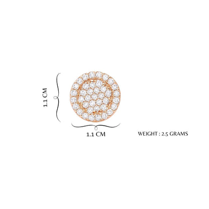 Rose Gold Plated  Stud Earrings for Women & Girls