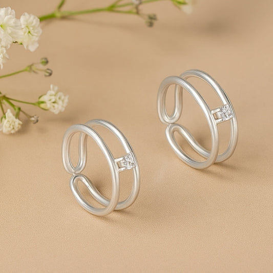 Silver toe ring