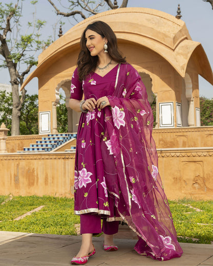 Mudika Handpainted Cotton Suit Set
