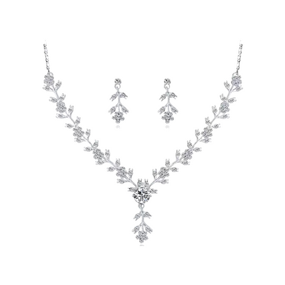 Fine Jewellery Set Necklace with Earrings Wedding Fashion trinkets for Women