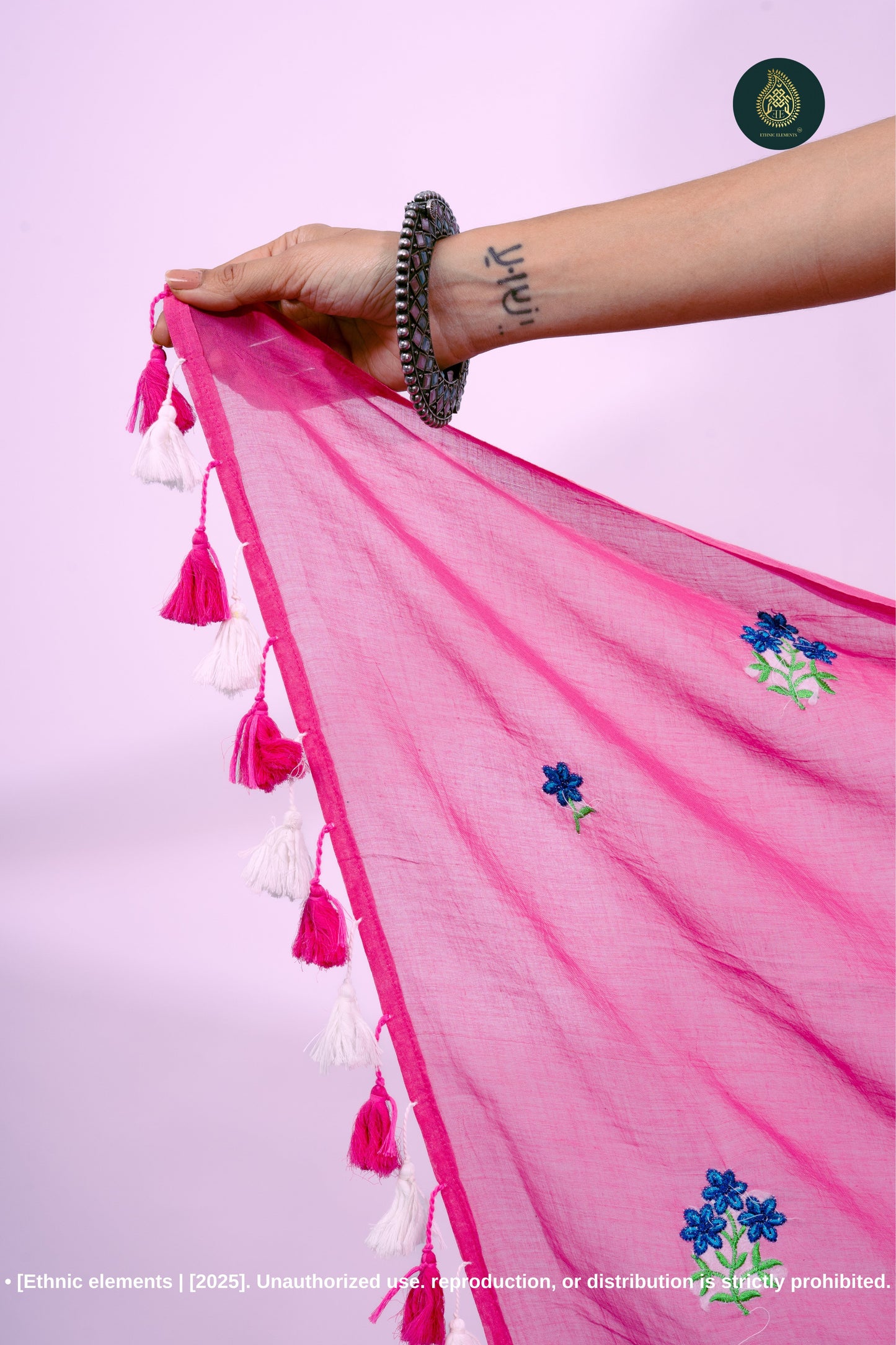 Gulzar - Mul Mul Cotton Solid Saree - Rose Blush