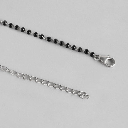 Rhodium Plated 925 Sterling Silver Mangalsutra Jewellery Set Combo