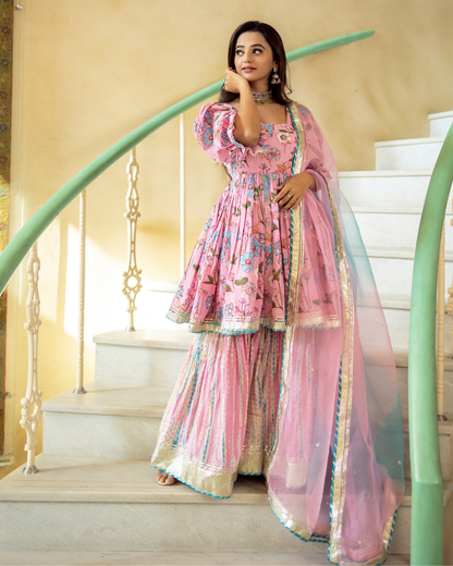 Gulbahaar Shibori Sharara Set
