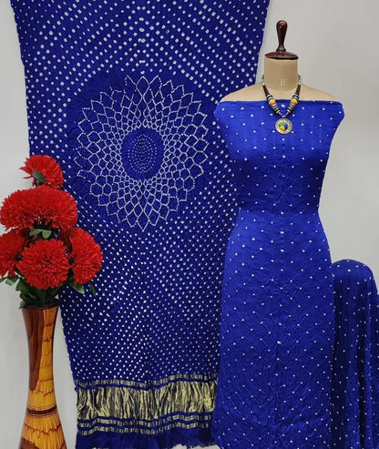 Pure Modal Silk Original Hand Crafted Bandhani Dress Material - Premium  from Ethenika.com - Just INR 4990! Shop now at Ethenika.com 
