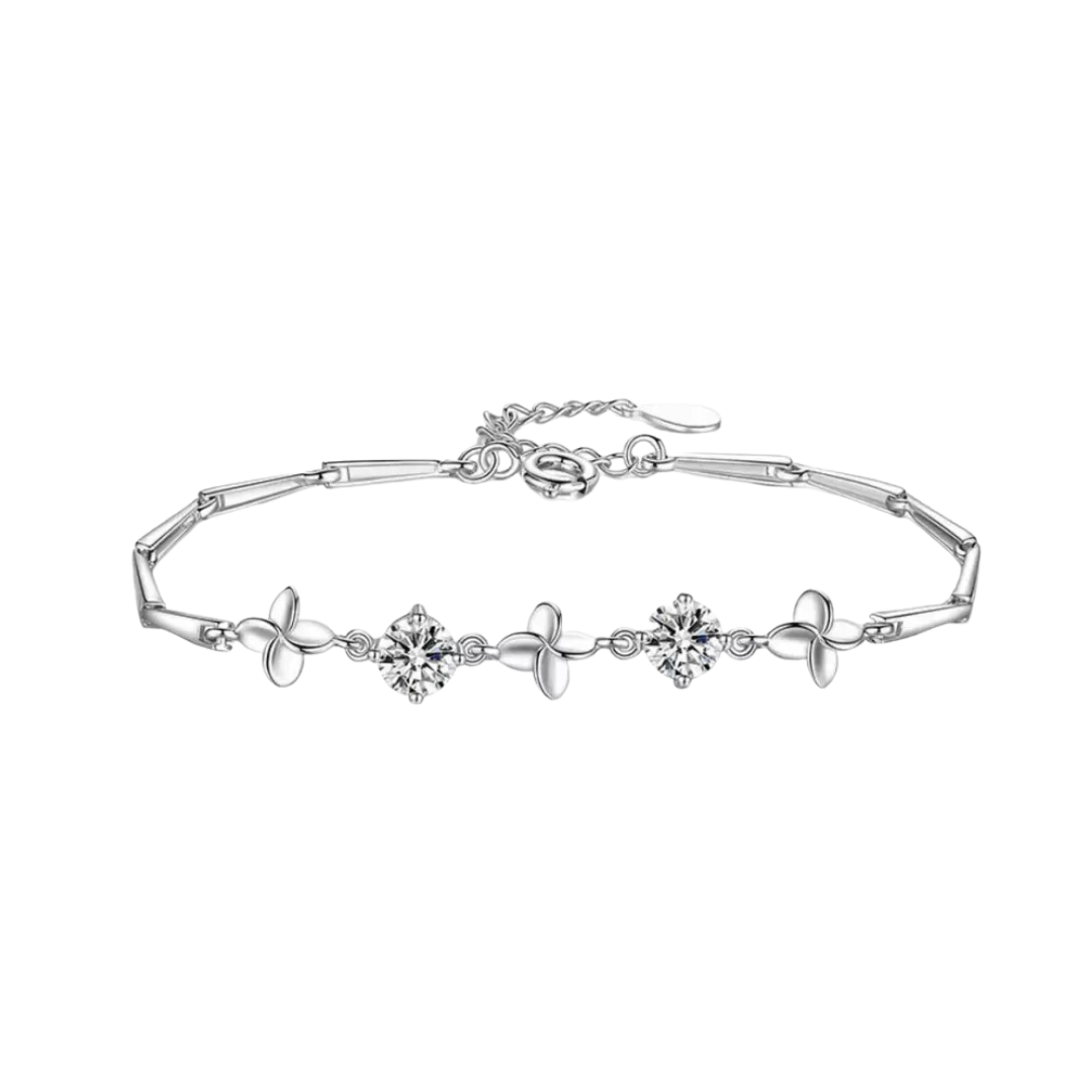 Silver Plated Clover Bracelet