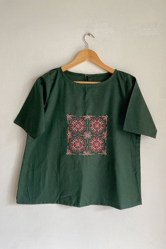 Emerald Bloom Top