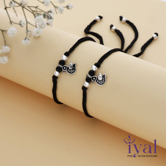 Cute Sparrow 925 Silver Thread Anklet