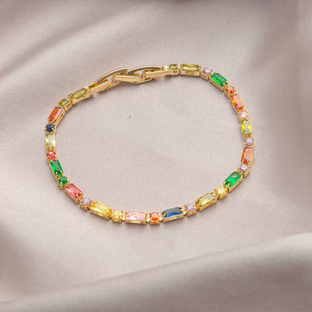Spectrum Sparkle Gemstone Tennis Bracelet JLTB0853