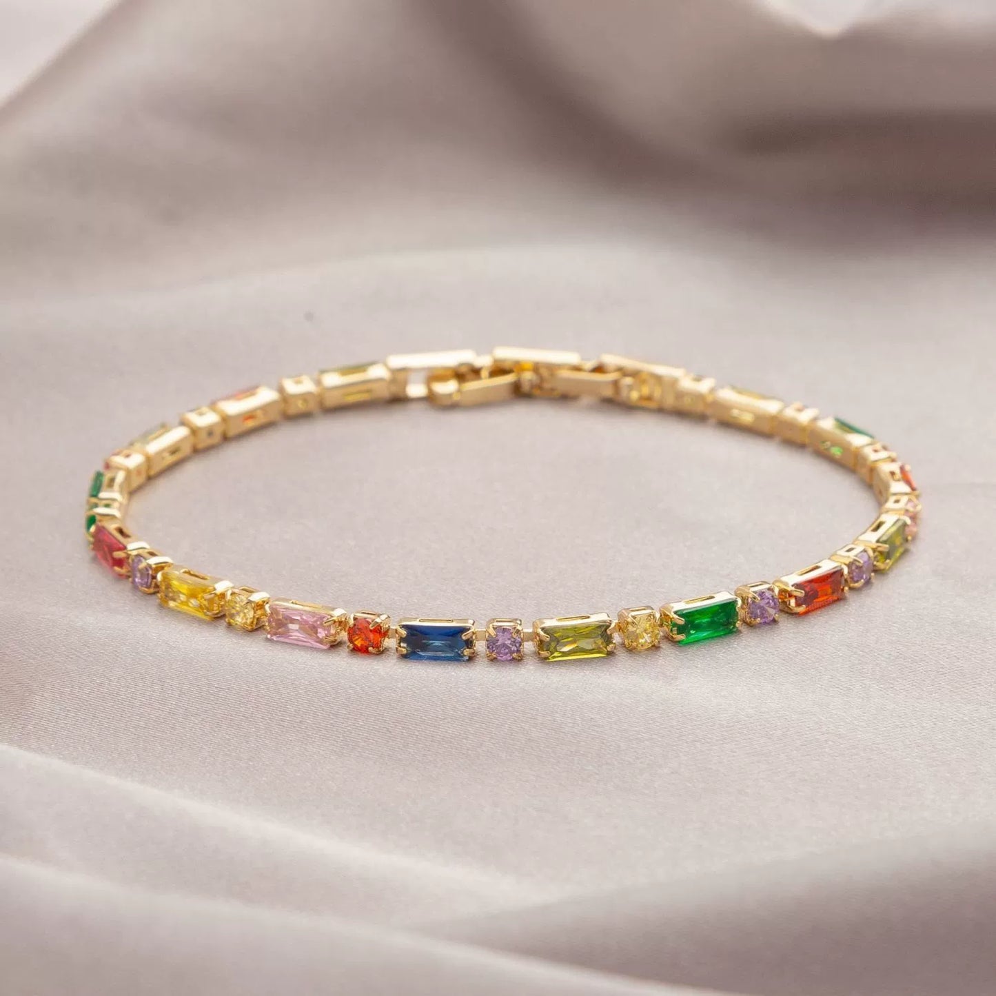 Spectrum Sparkle Gemstone Tennis Bracelet JLTB0853