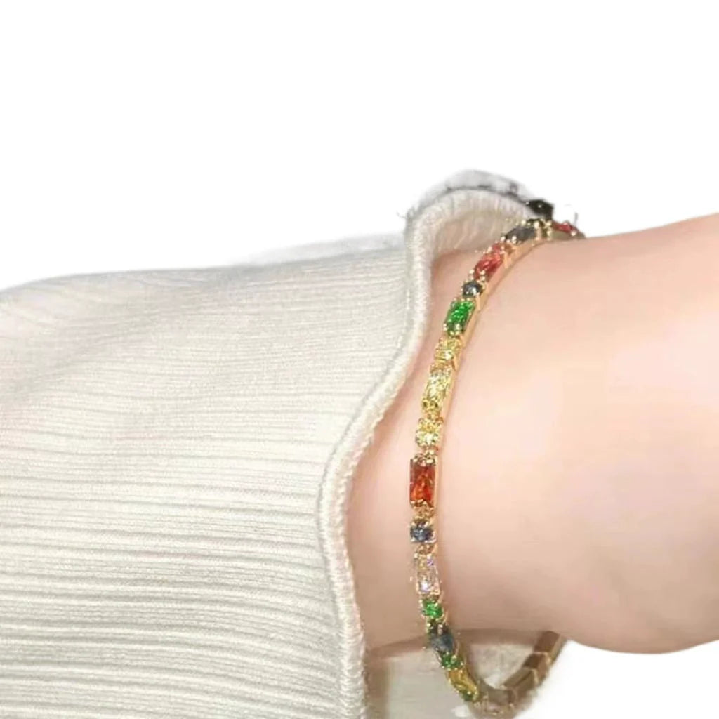 Spectrum Sparkle Gemstone Tennis Bracelet JLTB0853