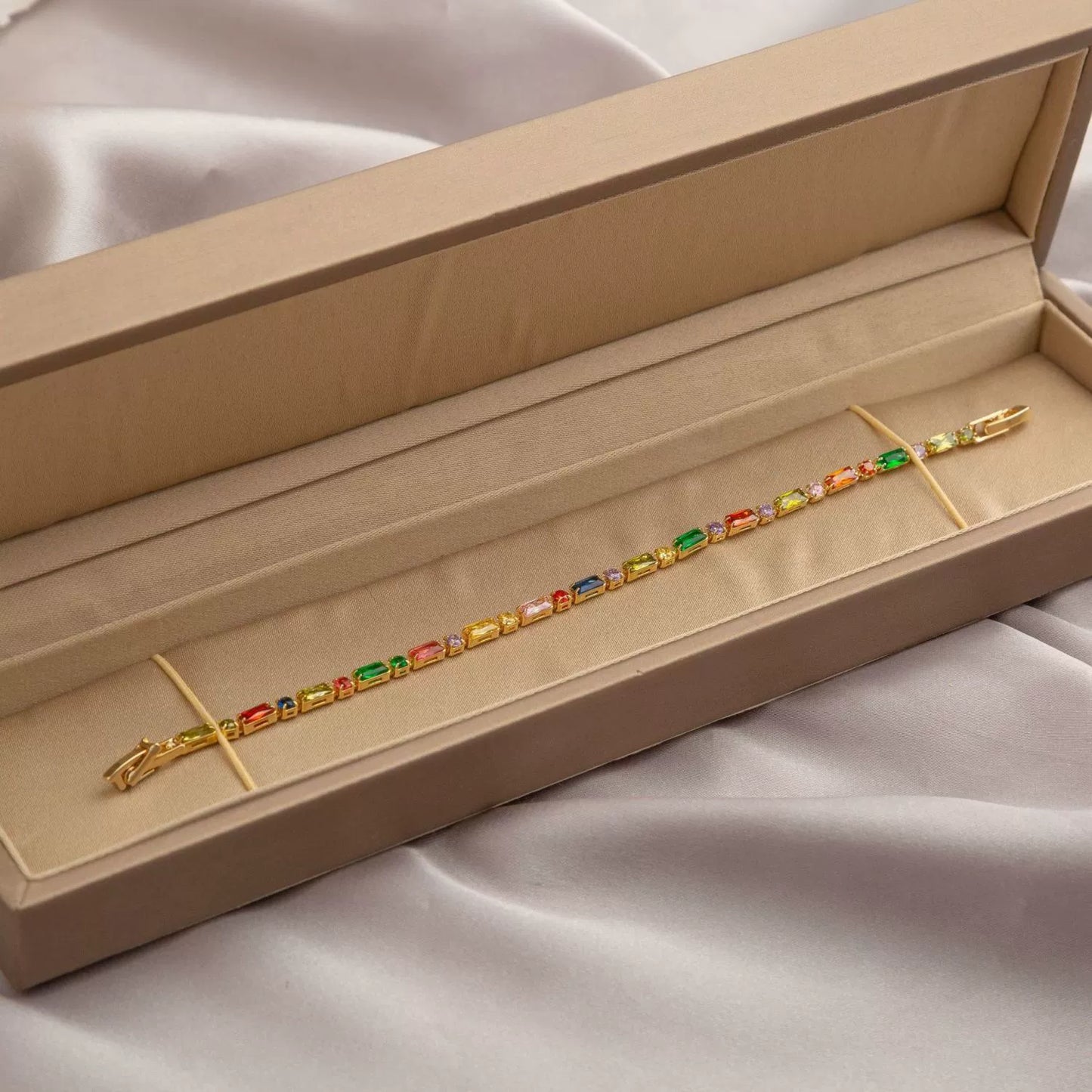 Spectrum Sparkle Gemstone Tennis Bracelet JLTB0853