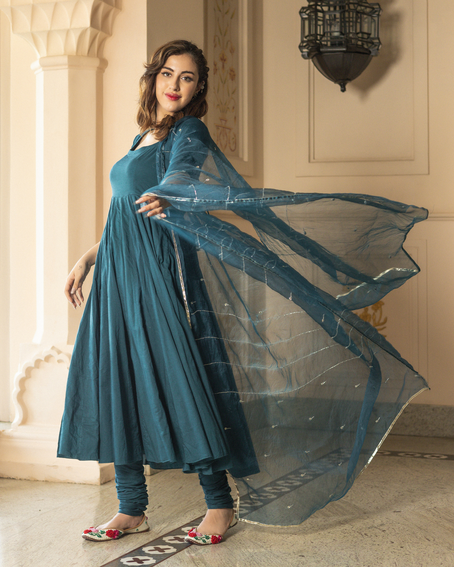 Faruzi Gotapatti Cotton Suit Set