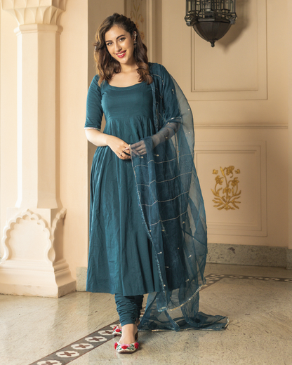 Faruzi Gotapatti Cotton Suit Set