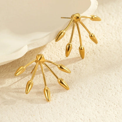 Leafy Dangle Stud Earrings JLT13306