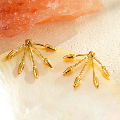 Leafy Dangle Stud Earrings JLT13306