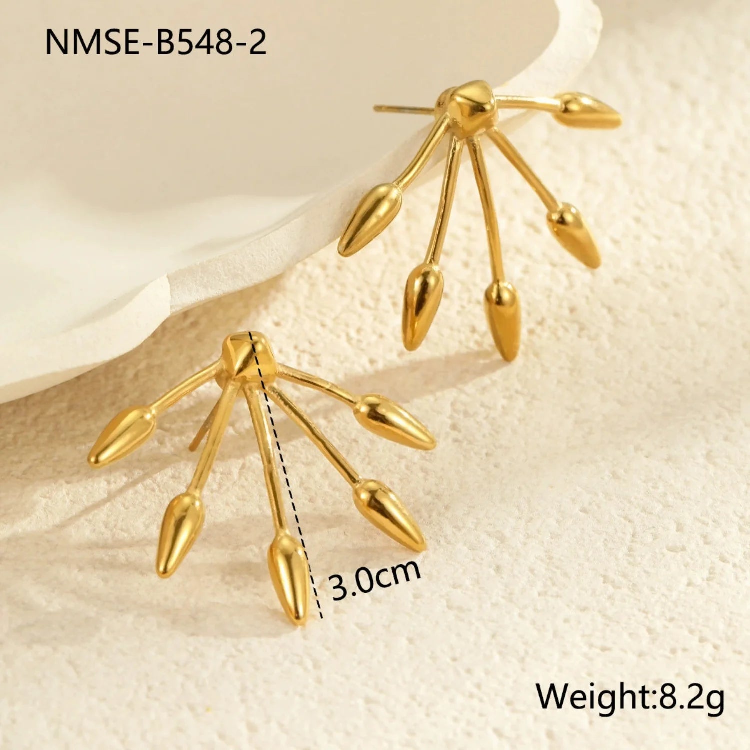 Leafy Dangle Stud Earrings JLT13306