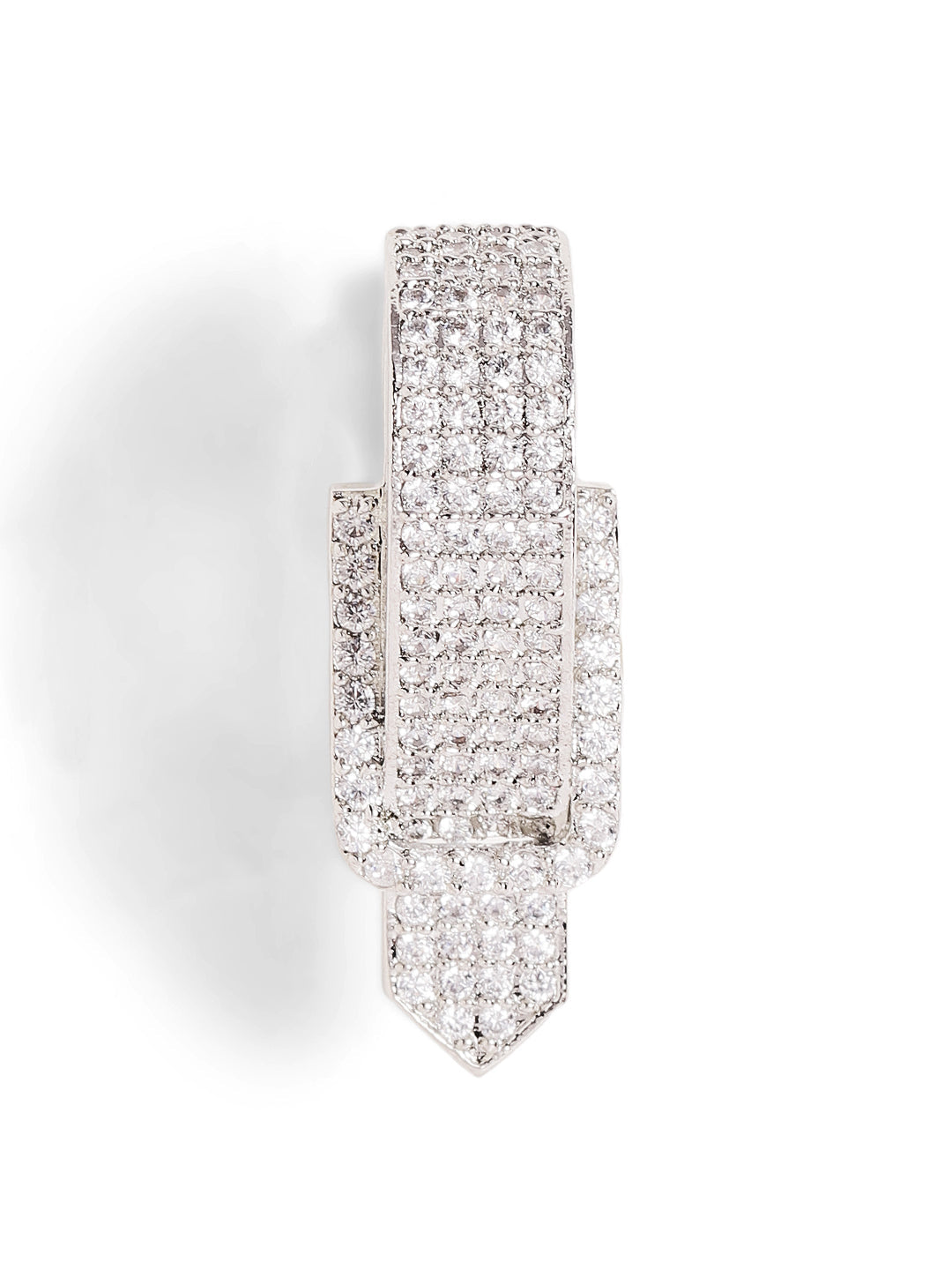 Statement Elegance American Diamond Silver Plated Stud style Earrings