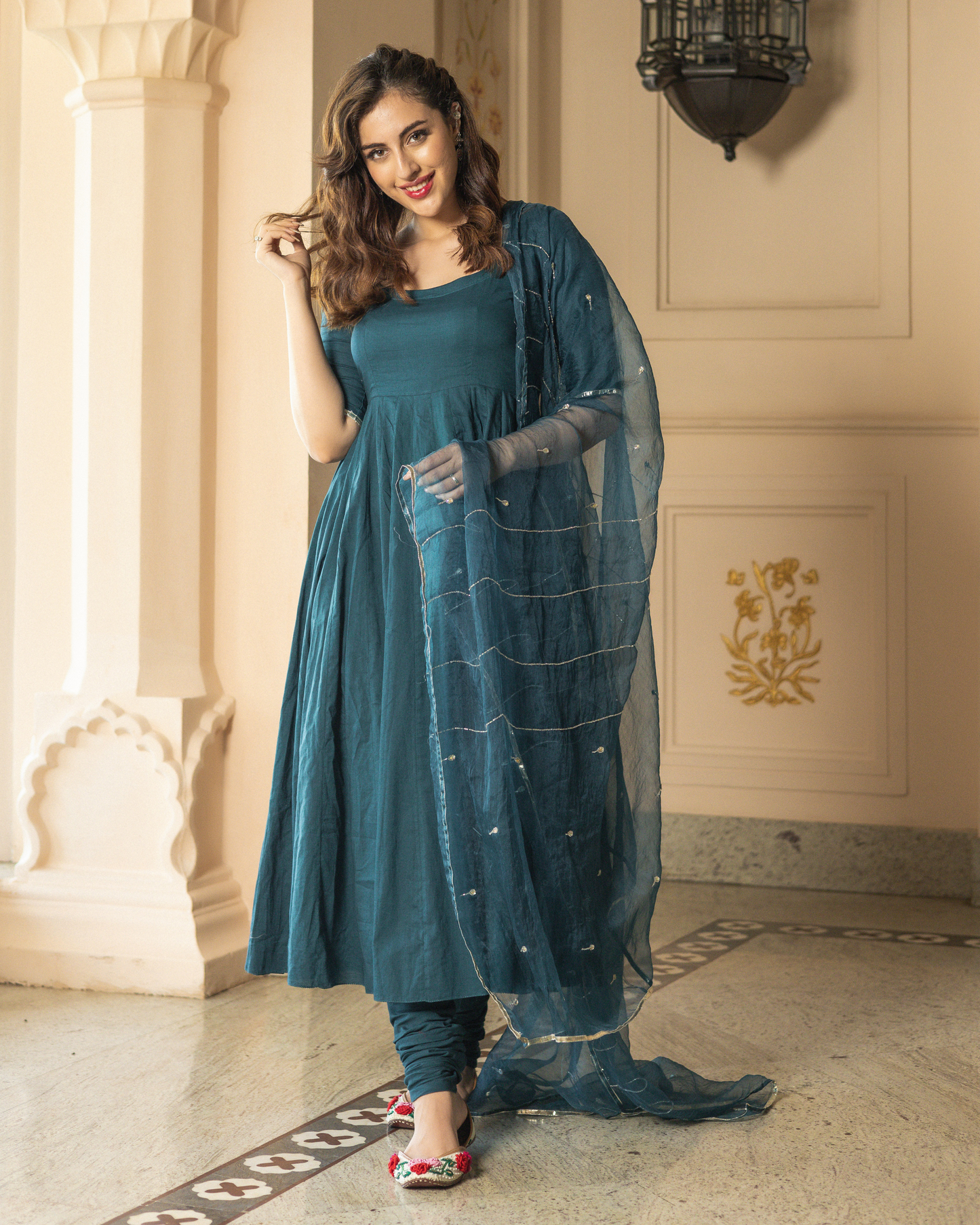 Faruzi Gotapatti Cotton Suit Set