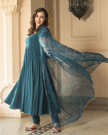Faruzi Gotapatti Cotton Suit Set