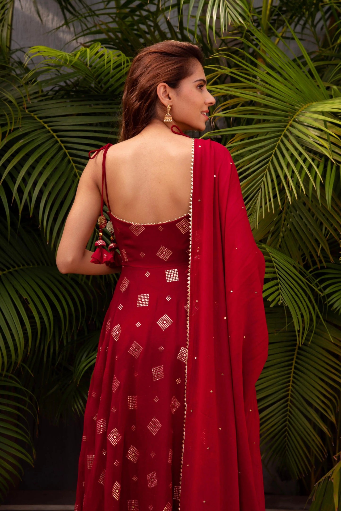 Georgette Blooming Flare Golden embroidery work Kurti Dupatta Set - Premium  from Ethenika.com - Just INR 1890! Shop now at Ethenika.com 
