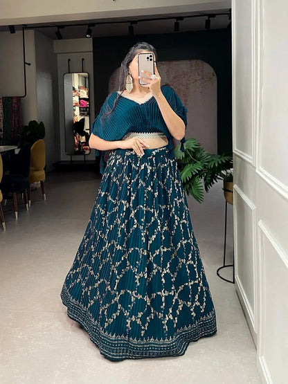 Faux Georgette Sequence Embroidery work Lehenga Choli - Premium  from Ethenika.com - Just INR 3490! Shop now at Ethenika.com 