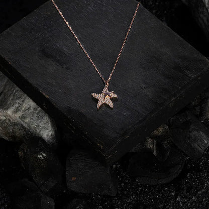Rose Gold Star Serenity Chain Locket - Touch925