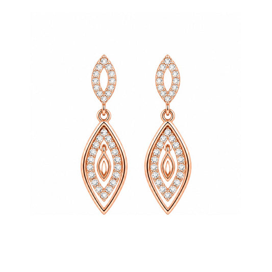 Rose Gold Plated Drop Earrings for Women
