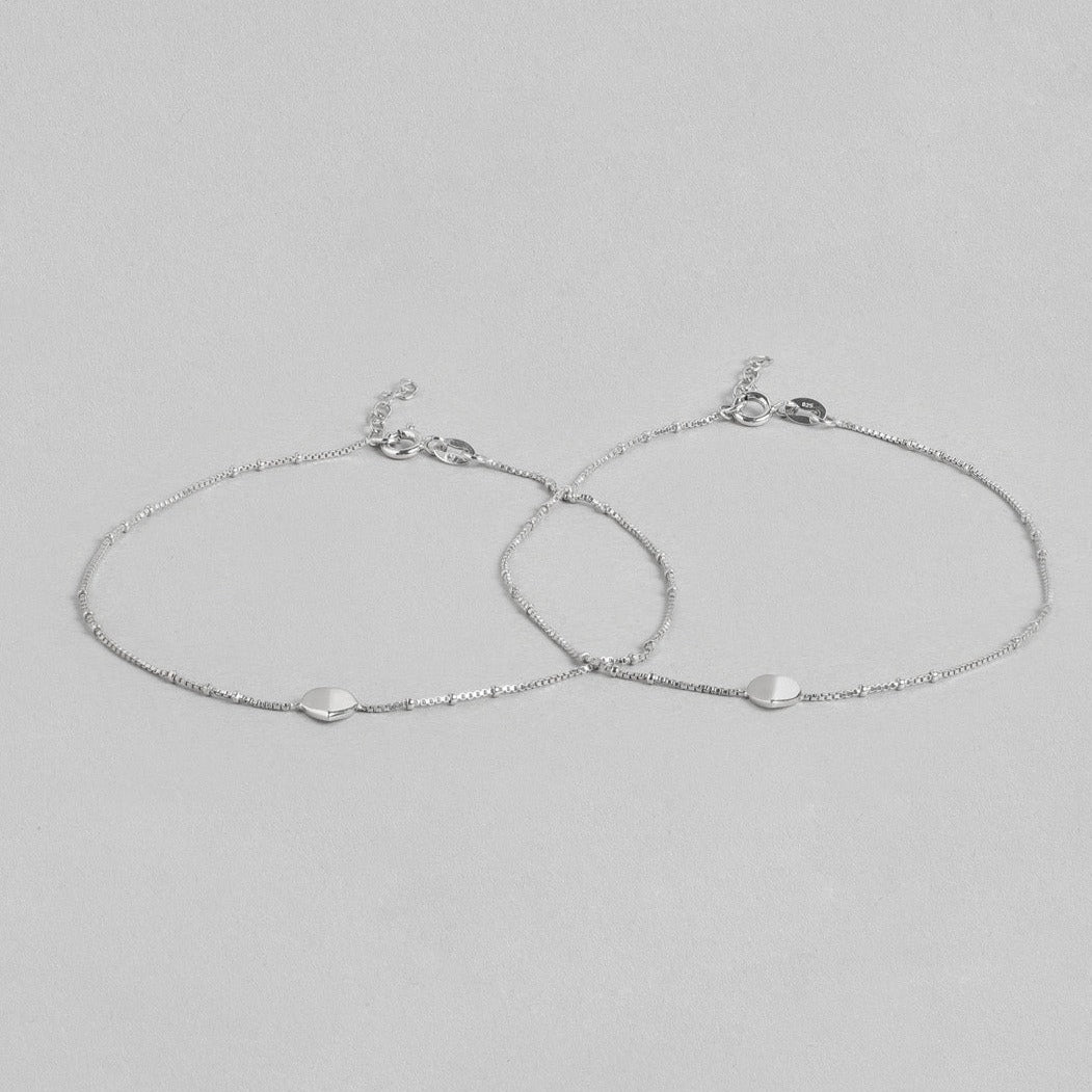 Delicate Heart 925 Sterling Silver Anklets