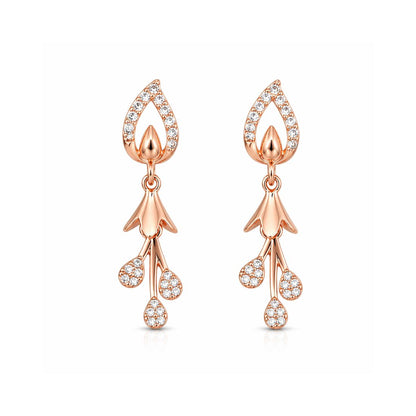 Rose Gold Drop Earrings for Women