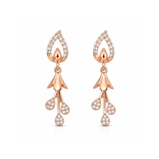 Rose Gold Drop Earrings for Women