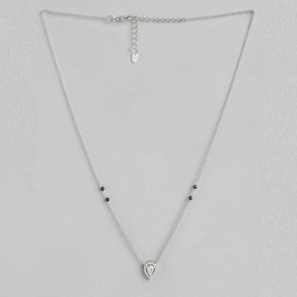 Radiant Vows CZ Rhodium-Plated 925 Sterling Silver Mangalsutra