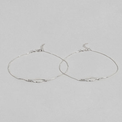 Leaf 925 Sterling Silver Anklet