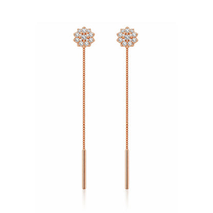 Rose Gold Sui Dhaga Threader Earrings