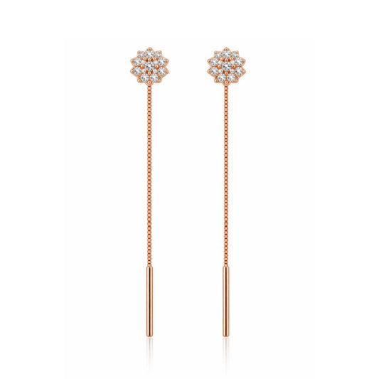 Rose Gold Sui Dhaga Threader Earrings